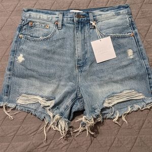 Pistola LA distressed highrise shorts